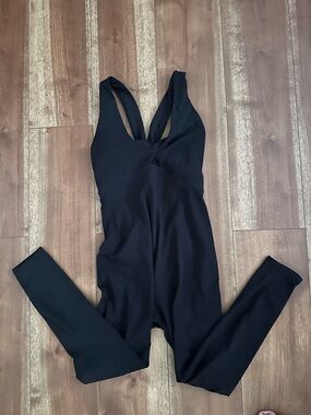 Sexy Black Athletic V line and cut out Jumpsuit